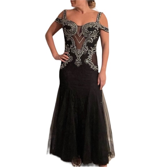 Jovani Sequin Evening Dress with Sequins - Picture 1 of 10